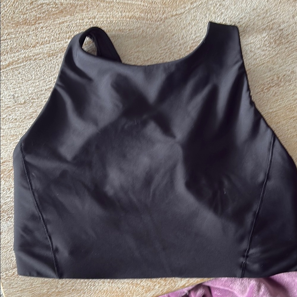 Athleta Black High Neck Sports Bra